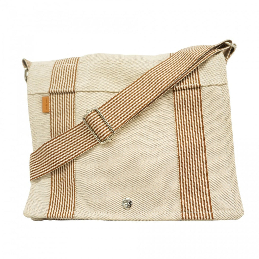 Hermes Ivory Canvas Shoulder Bag (Pre-Owned)
