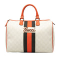 Gucci Black Orange White Pvc Leather Handbag (Pre-Owned)