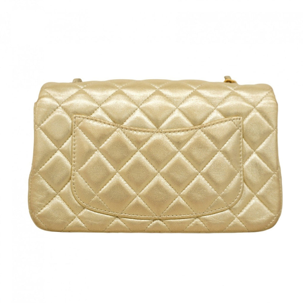 Chanel Gold Leather Shoulder Bag (Pre-Owned)