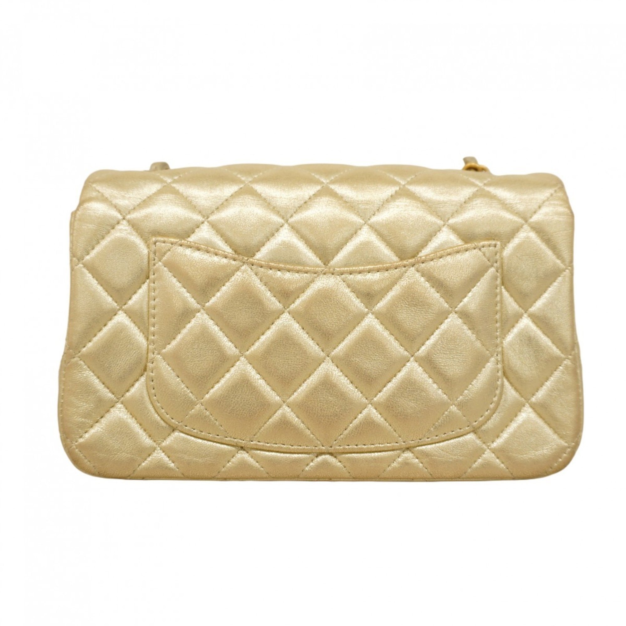 Chanel Gold Leather Shoulder Bag (Pre-Owned)