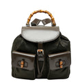 Gucci Brown Nylon Patent Leather Backpack (Pre-Owned)