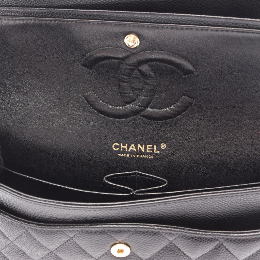 Chanel Black Grained Calfskin Shoulder Bag (Pre-Owned)
