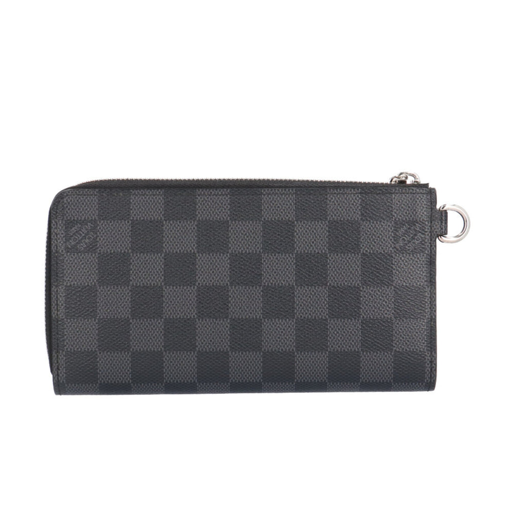 Louis Vuitton Black Gray Damier Graphite Long Wallet (Bi-Fold) (Pre-Owned)