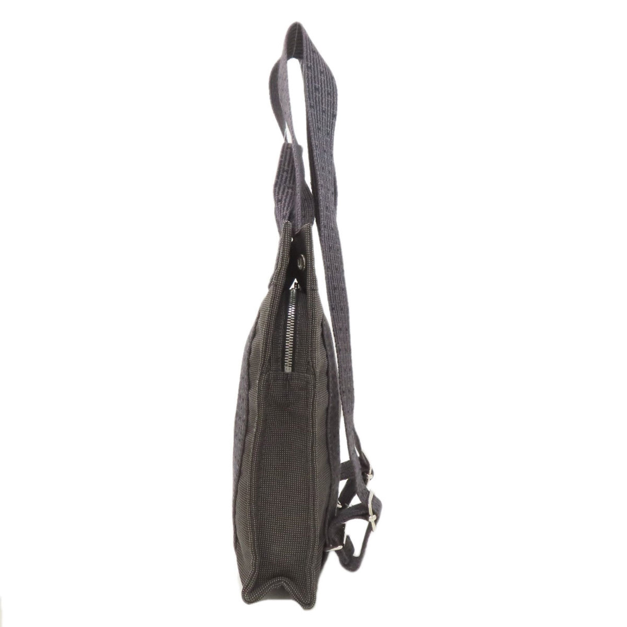Hermes Gray Canvas Backpack (Pre-Owned)