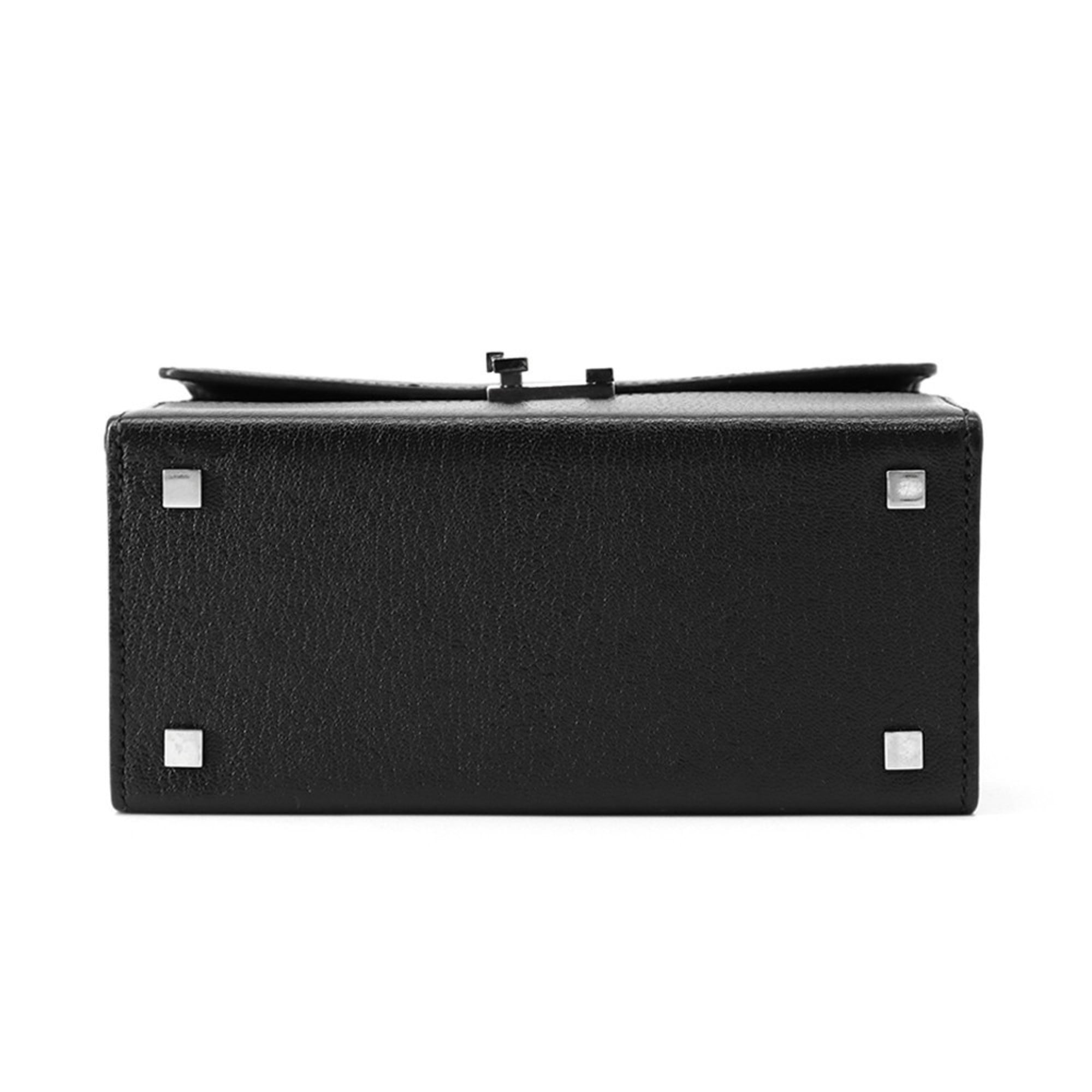 Hermes Black Chevre Myzore Leather Shoulder Bag (Pre-Owned)
