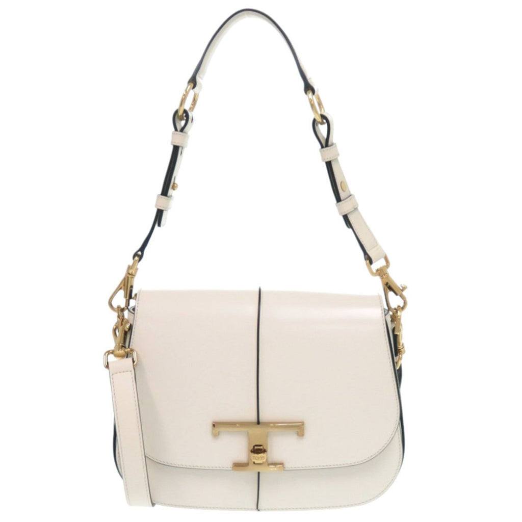 Tod's White Leather Shoulder Bag (Pre-Owned)