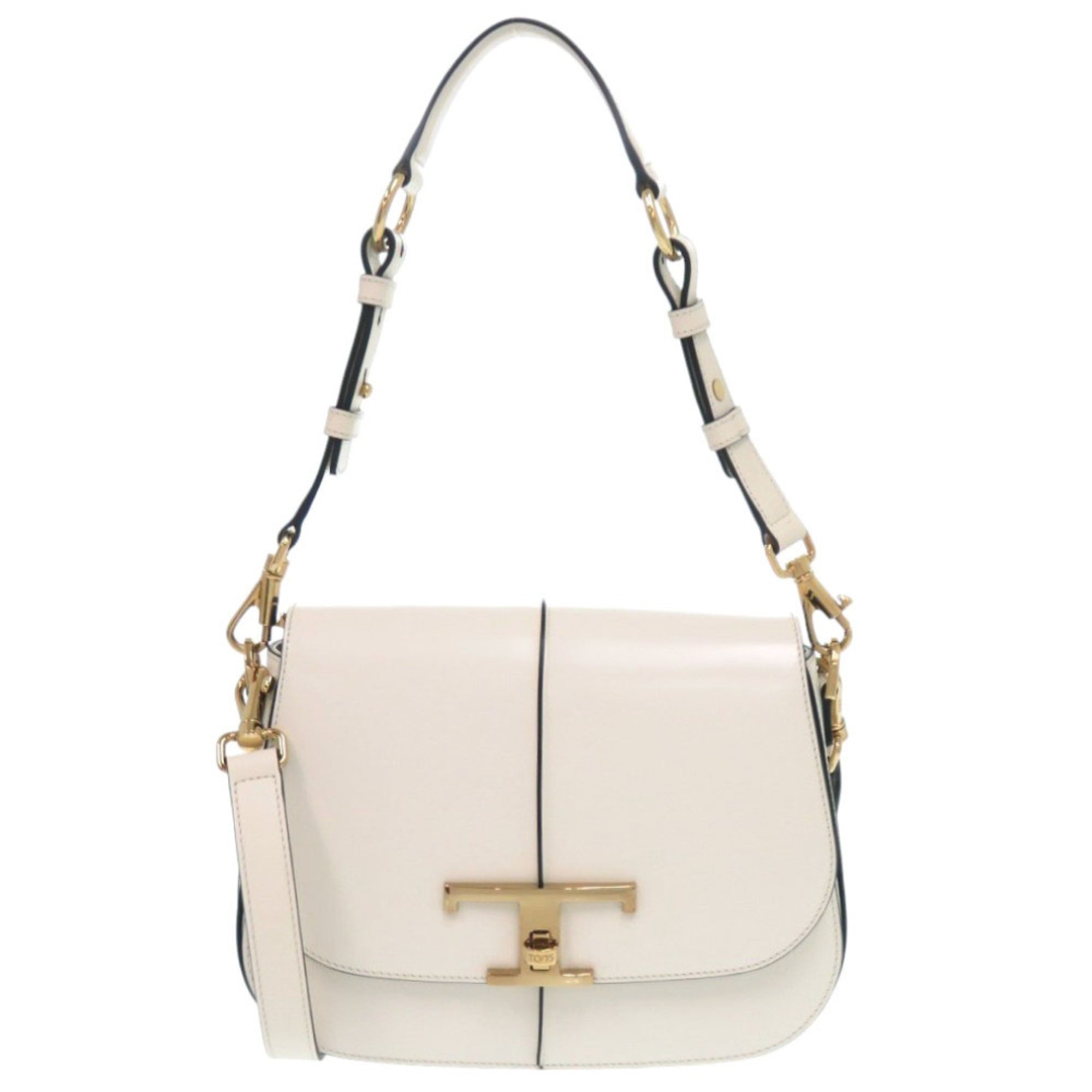 Tod's White Leather Shoulder Bag (Pre-Owned)