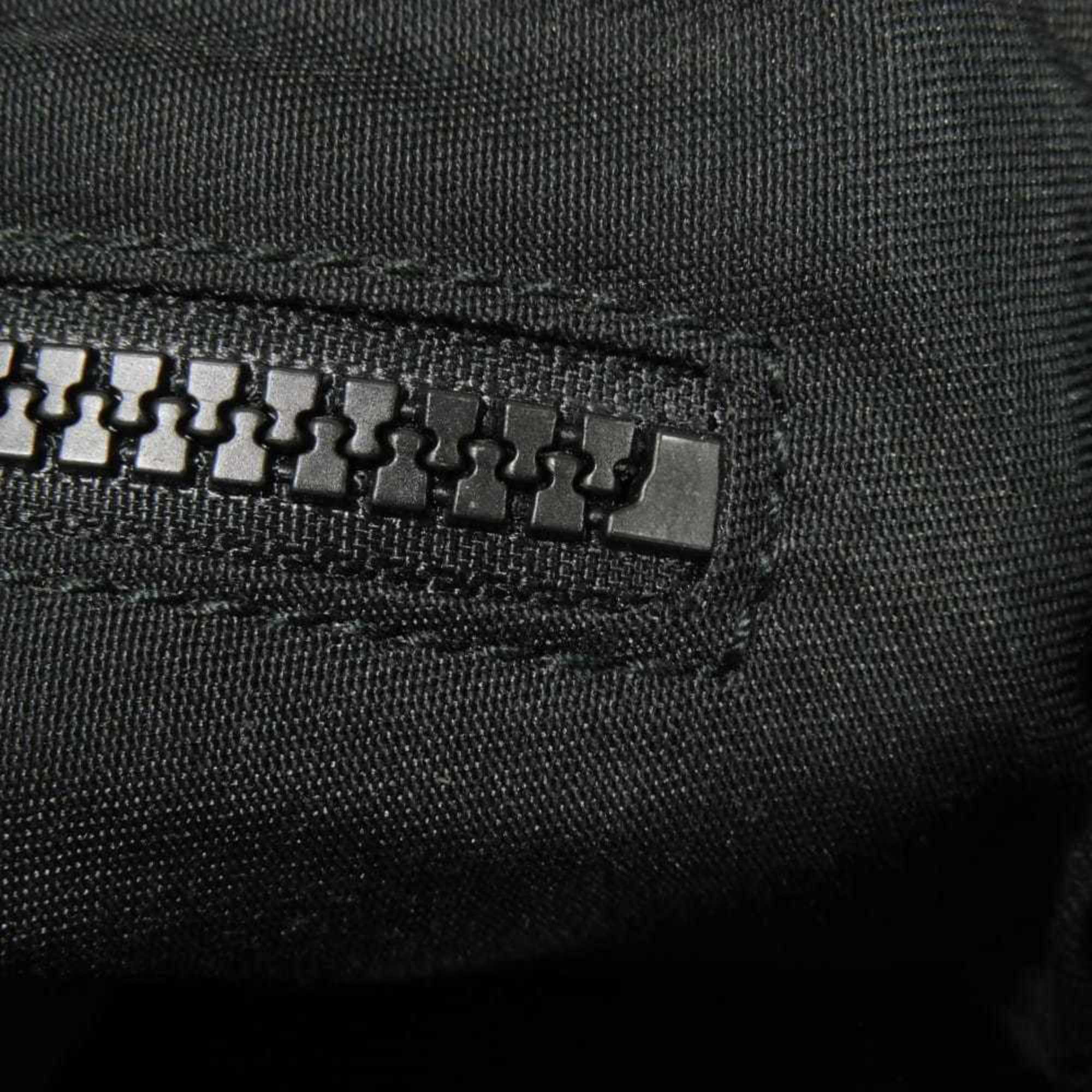 Gucci Black Nylon Gg Canvas Leather Messenger Bag Shoulder Bag (Pre-Owned)