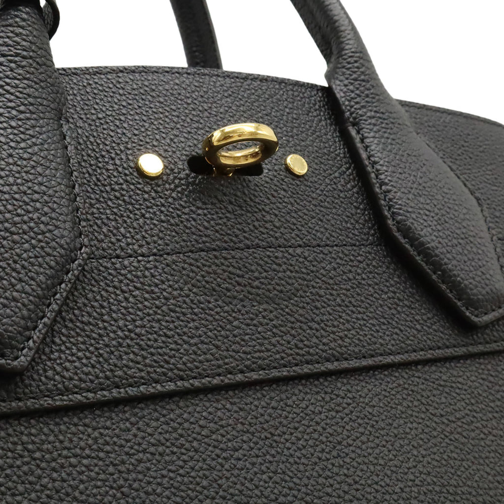 Louis Vuitton Black Noir Leather Handbag Shoulder Bag (Pre-Owned)