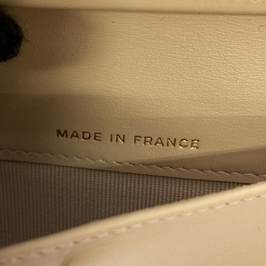 Chanel Matelasse Beige Grained Calfskin Wallet (Tri-Fold) (Pre-Owned)