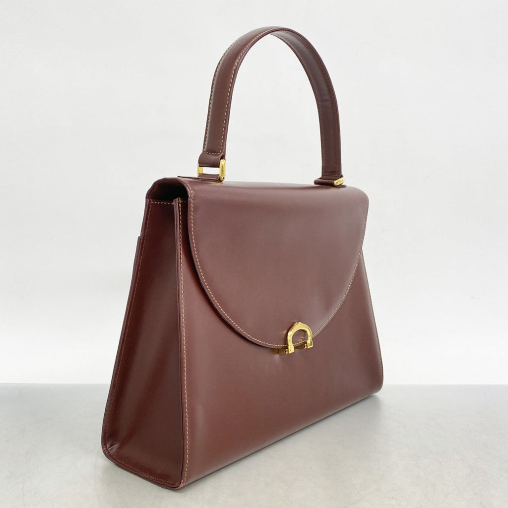 Cartier Bordeaux Leather Handbag (Pre-Owned)