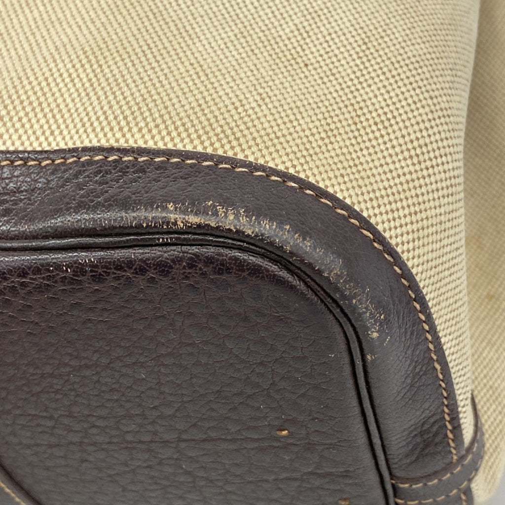 Hermes Brown Toile Officier Tote Bag (Pre-Owned)