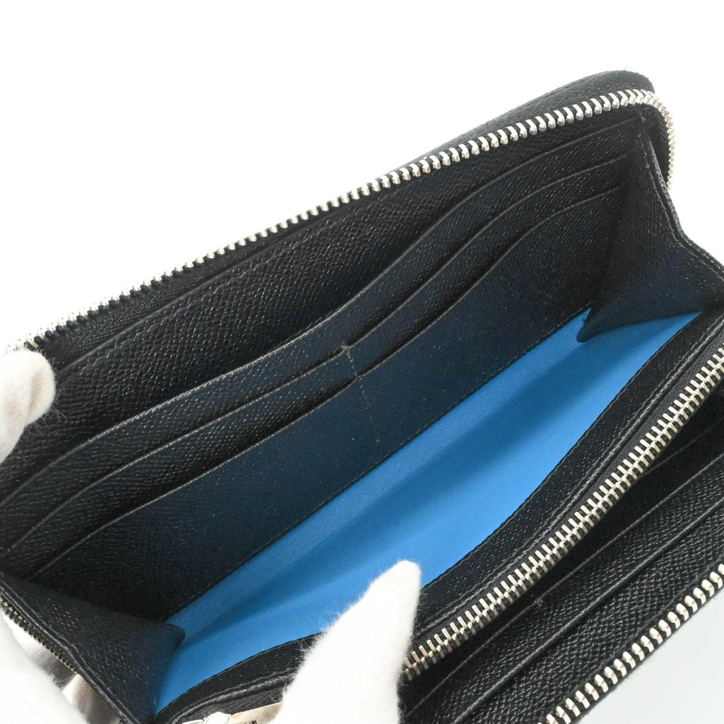 Bvlgari Black Leather Long Wallet (Bi-Fold) (Pre-Owned)