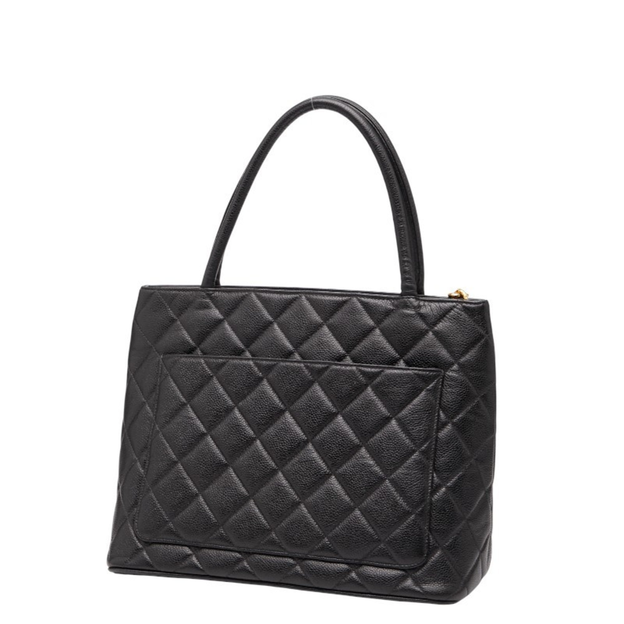 Chanel Black Grained Calfskin Tote Bag (Pre-Owned)