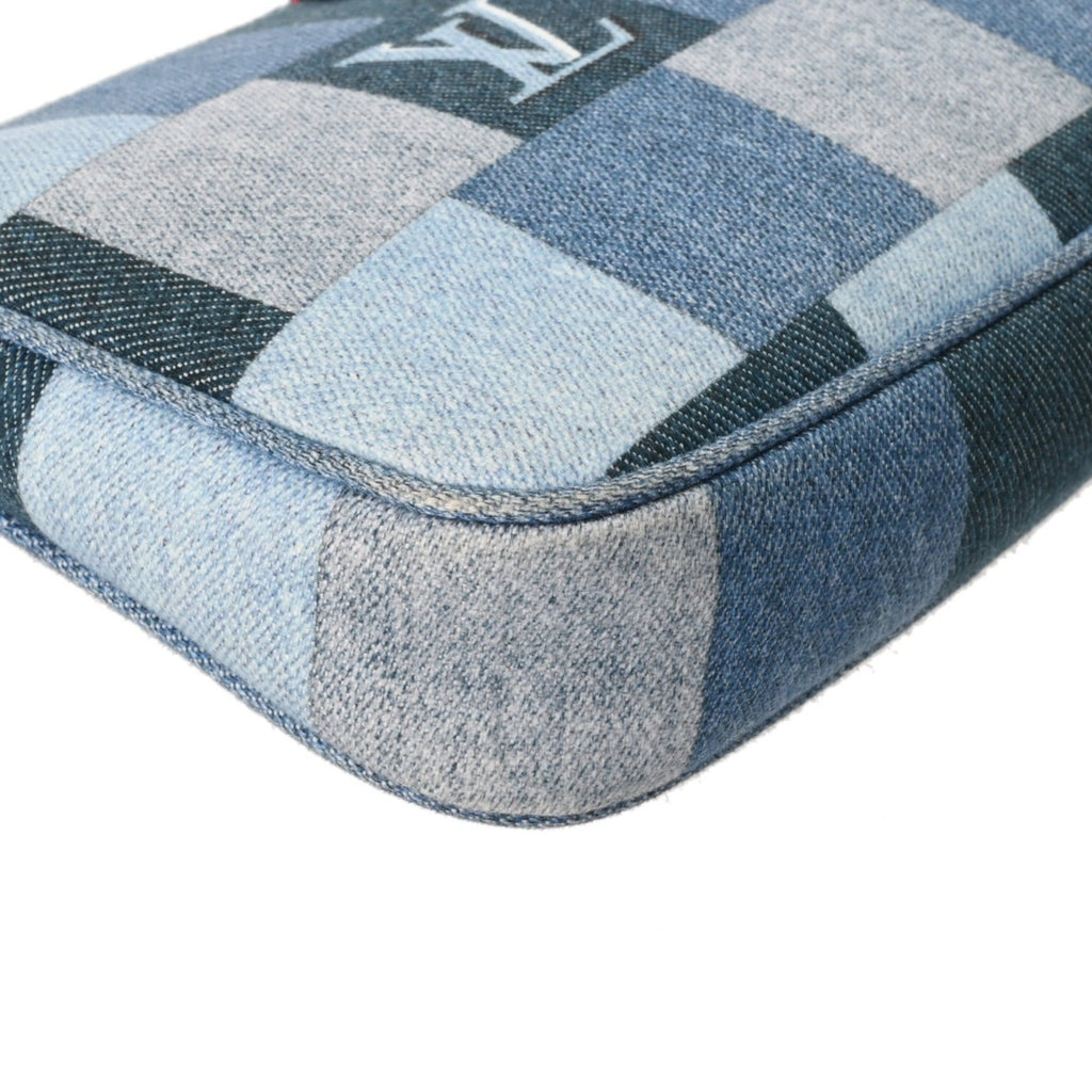 Louis Vuitton Blue Monogram Denim Pochette Shoulder Bag (Pre-Owned)