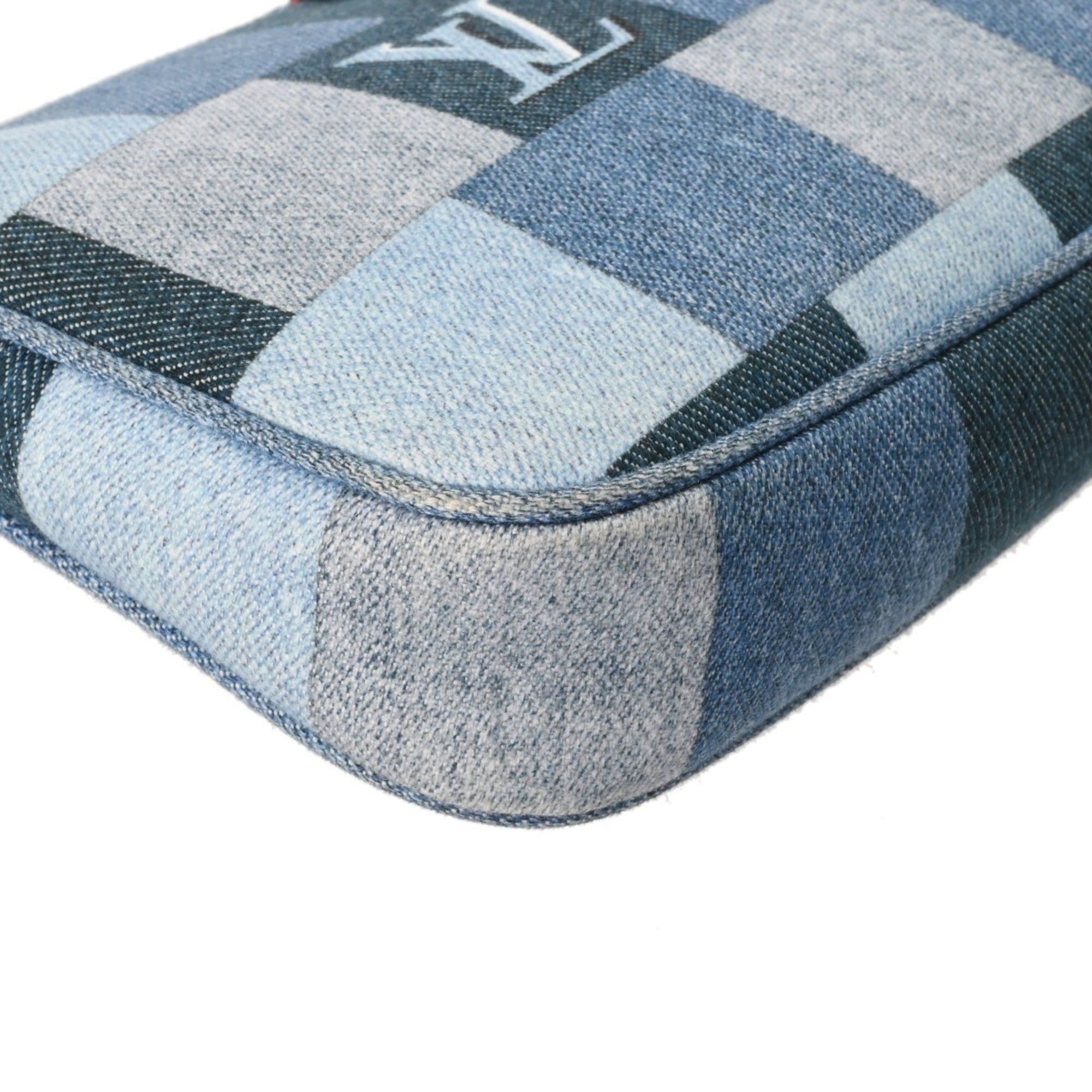 Louis Vuitton Blue Monogram Denim Pochette Shoulder Bag (Pre-Owned)
