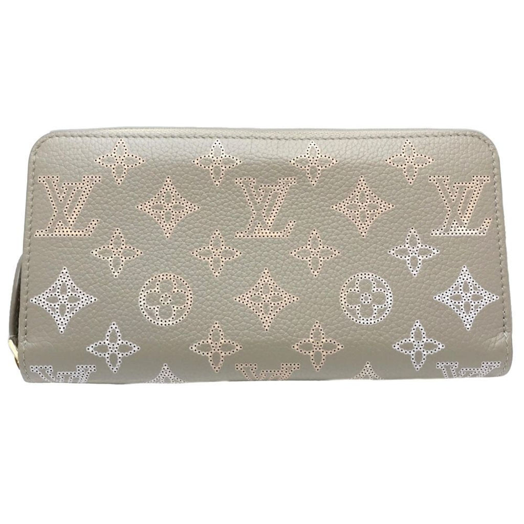Louis Vuitton Monogram Gray Mahina Leather Long Wallet (Bi-Fold) (Pre-Owned)
