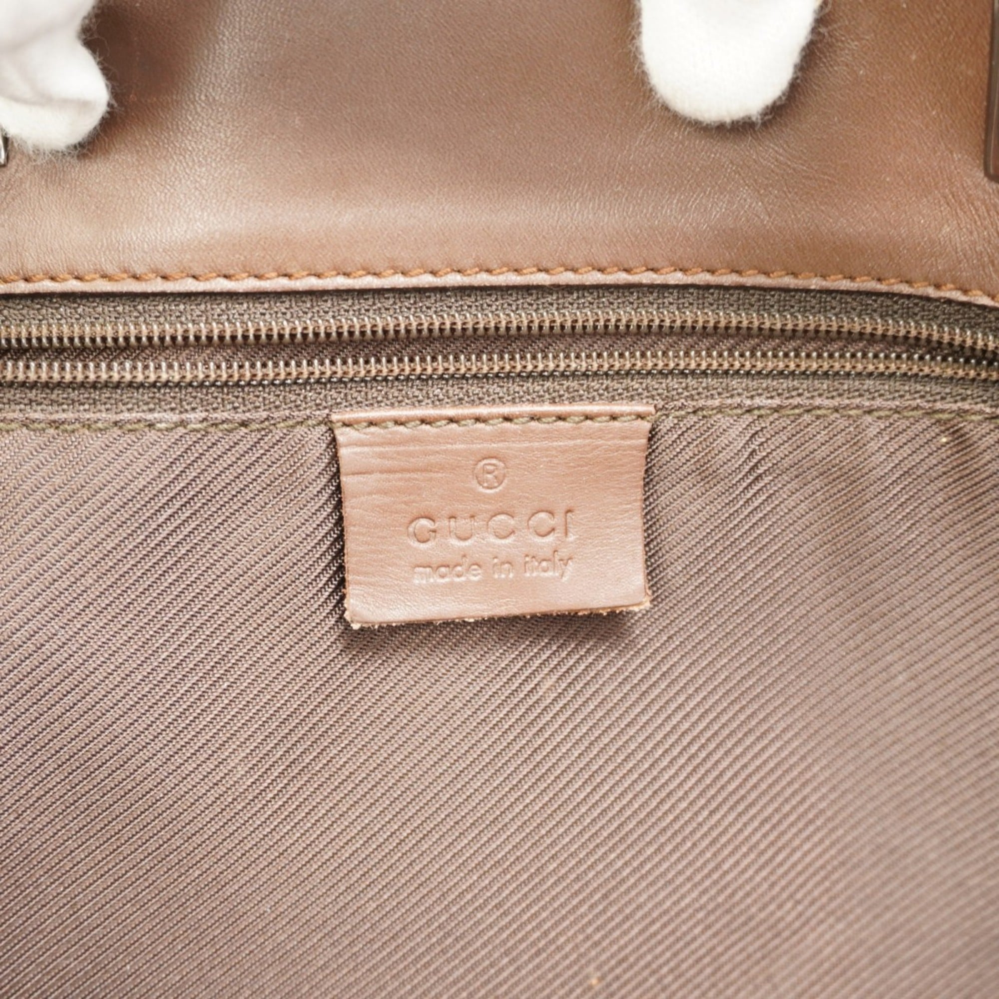 Gucci Beige Brown Canvas Tote Bag (Pre-Owned)