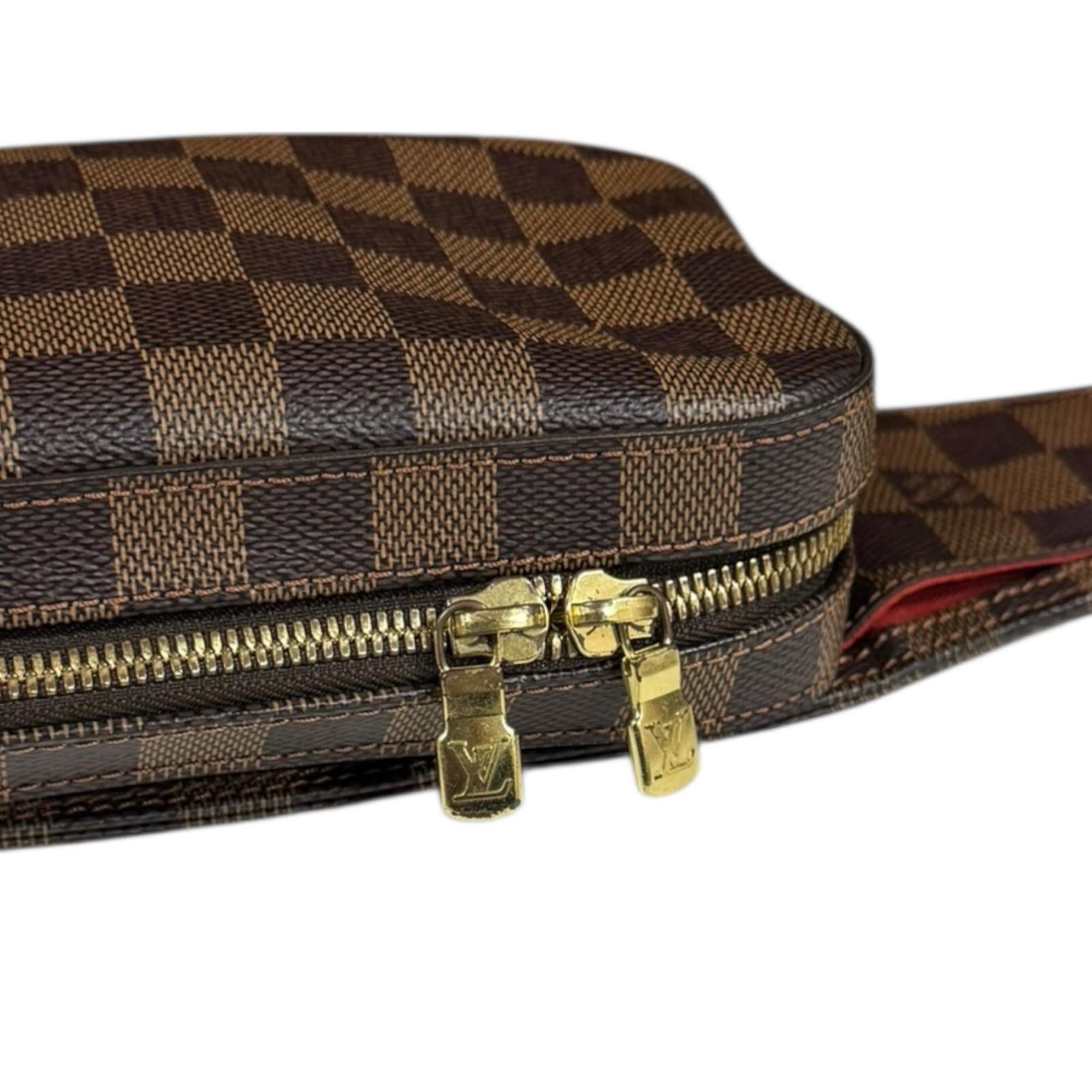 Louis Vuitton Damier Brown Damier Canvas Fanny Pack Shoulder Bag Sling Bag (Pre-Owned)