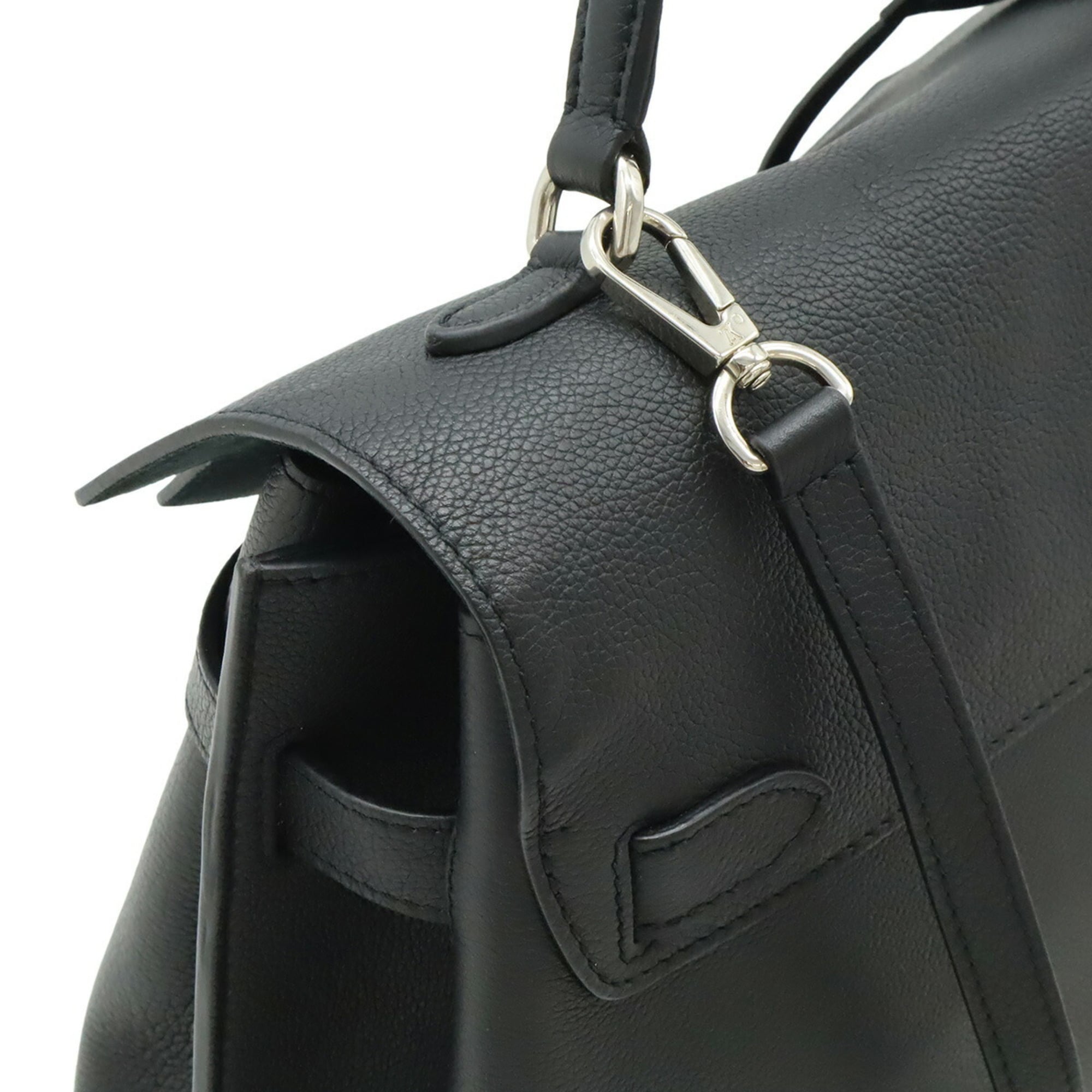 Louis Vuitton Black Noir Leather Handbag Shoulder Bag (Pre-Owned)