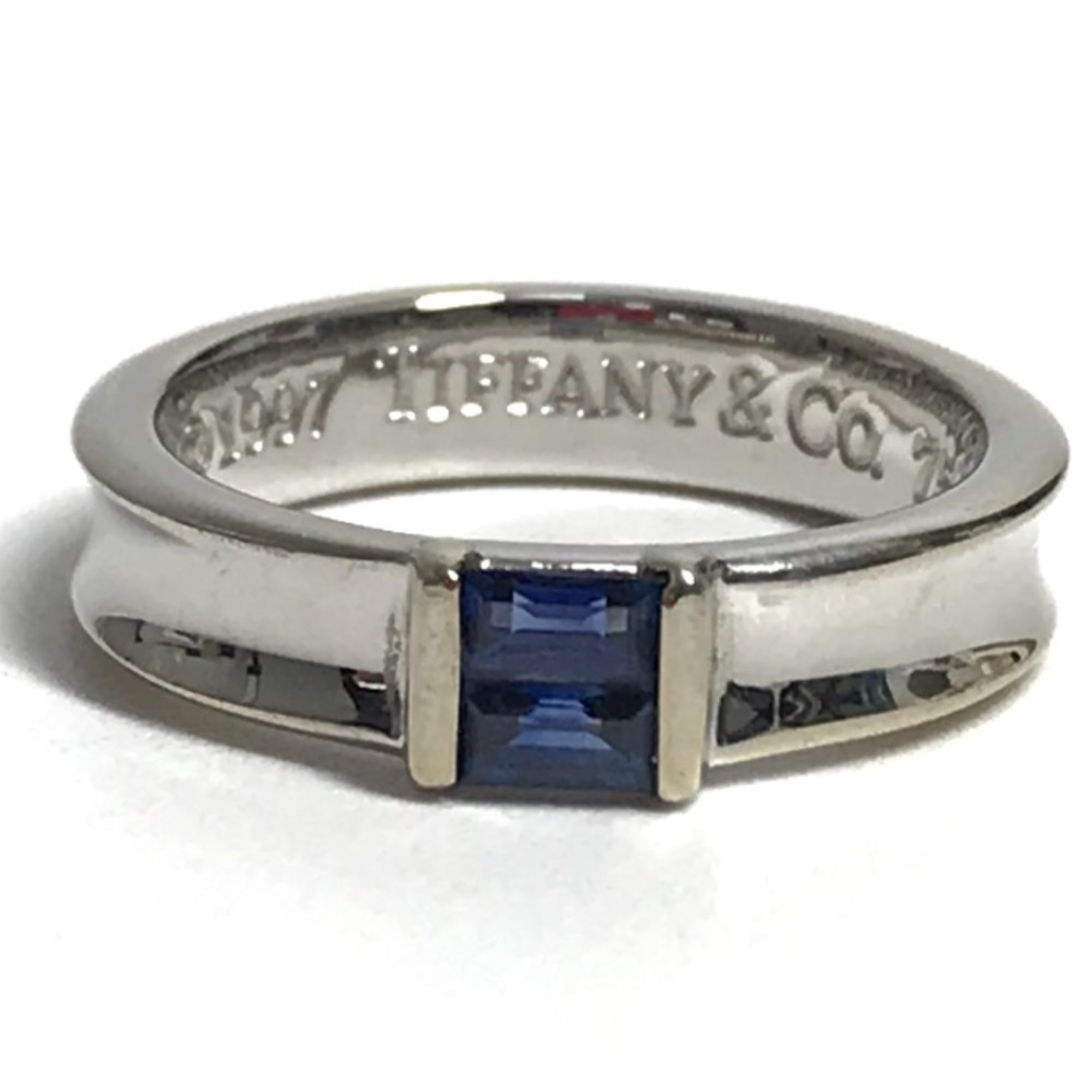 Tiffany Silver White Gold (18K) Band Ring (Pre-Owned)