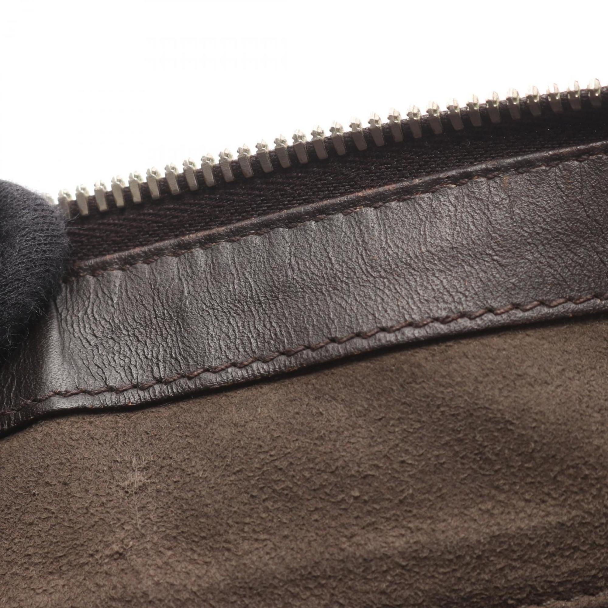 Gucci Beige Brown Gg Supreme Leather Shoulder Bag (Pre-Owned)