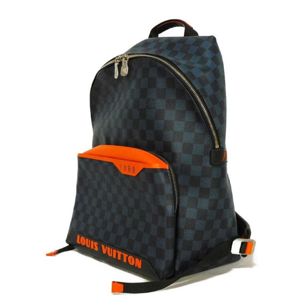 Louis Vuitton Damier Cobalt Navy Orange Damier Canvas Backpack (Pre-Owned)