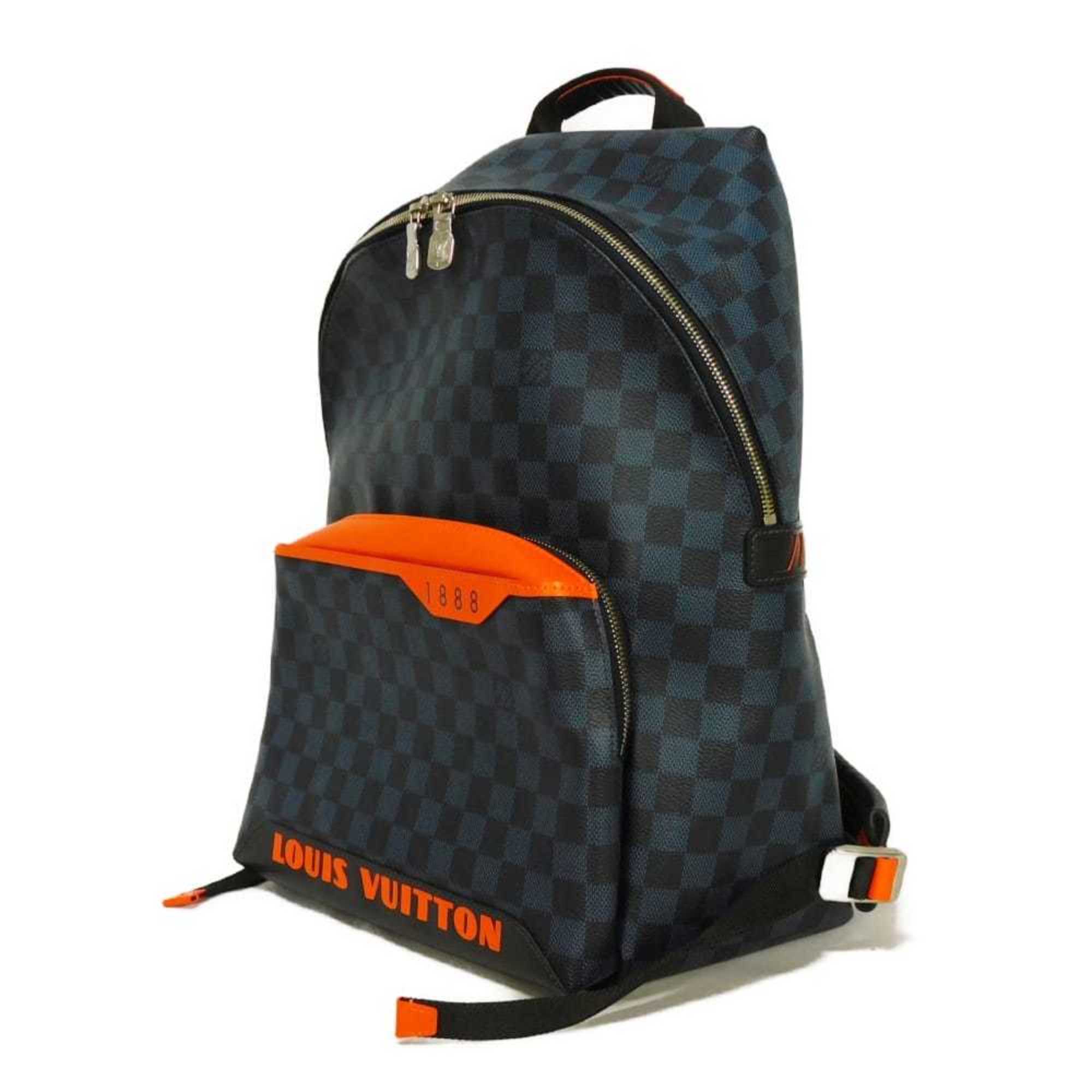 Louis Vuitton Damier Cobalt Navy Orange Damier Canvas Backpack (Pre-Owned)
