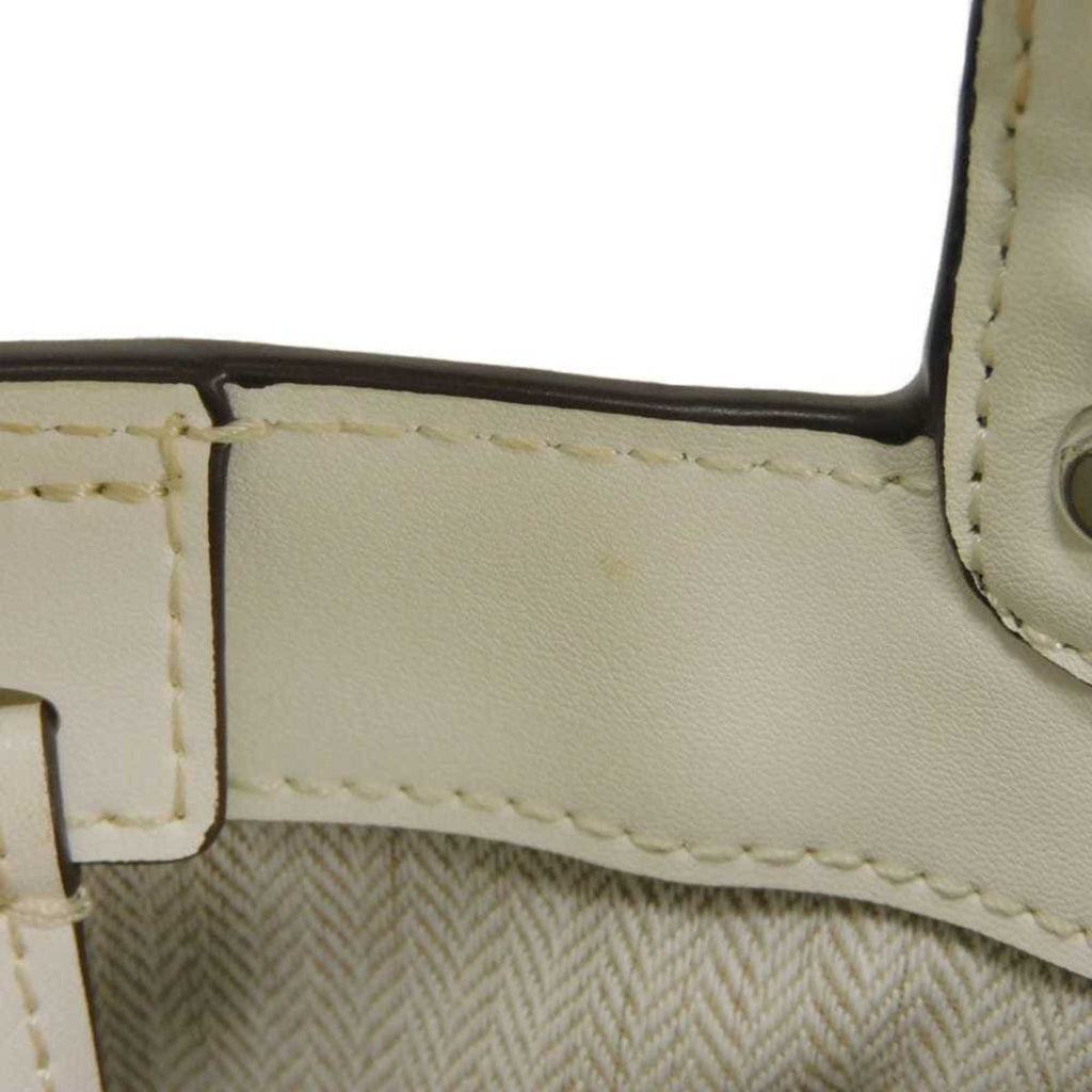 Tory Burch White Leather Handbag Shoulder Bag (Pre-Owned)