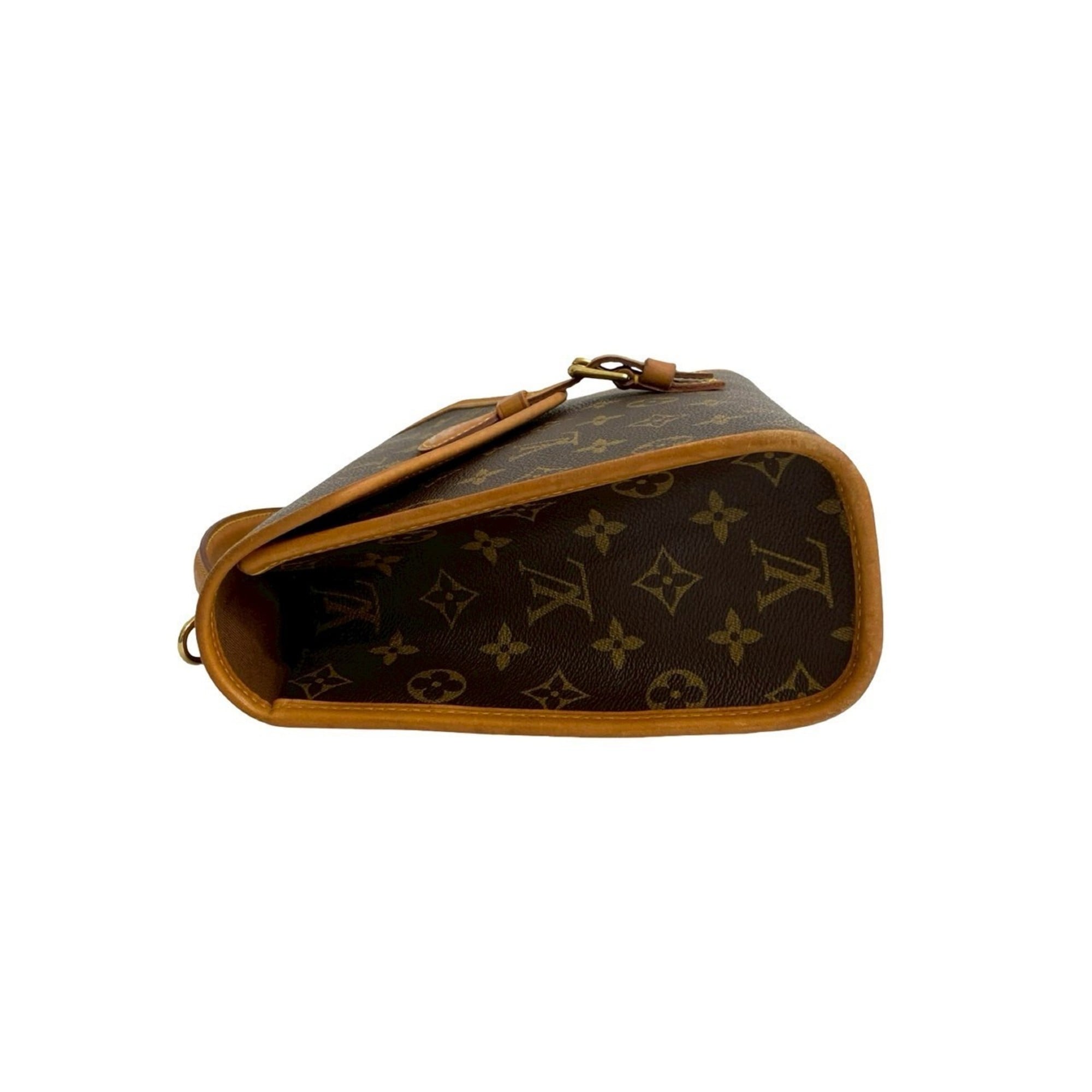 Louis Vuitton Brown Leather Pvc Handbag Shoulder Bag (Pre-Owned)