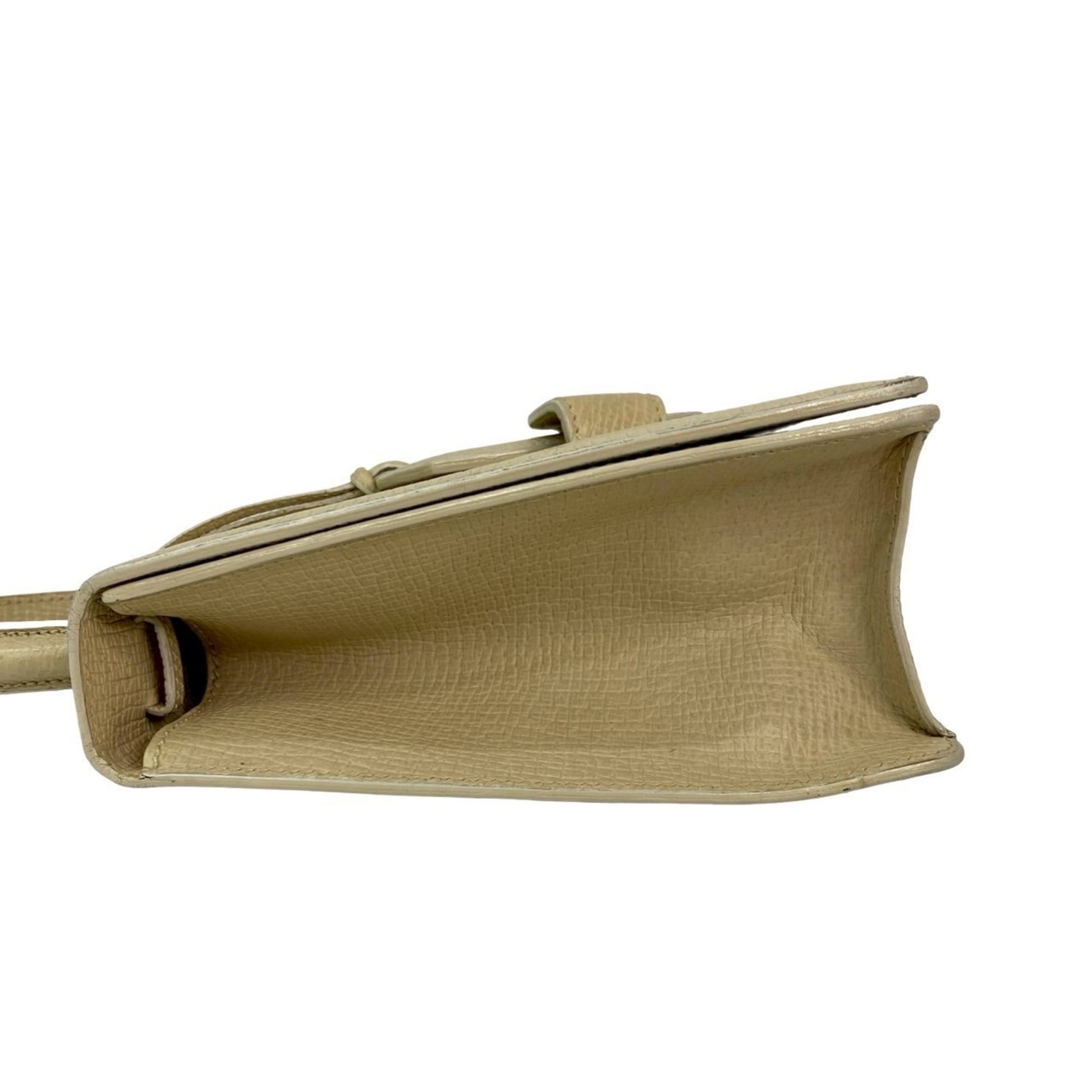 Loewe Beige Leather Handbag Shoulder Bag (Pre-Owned)