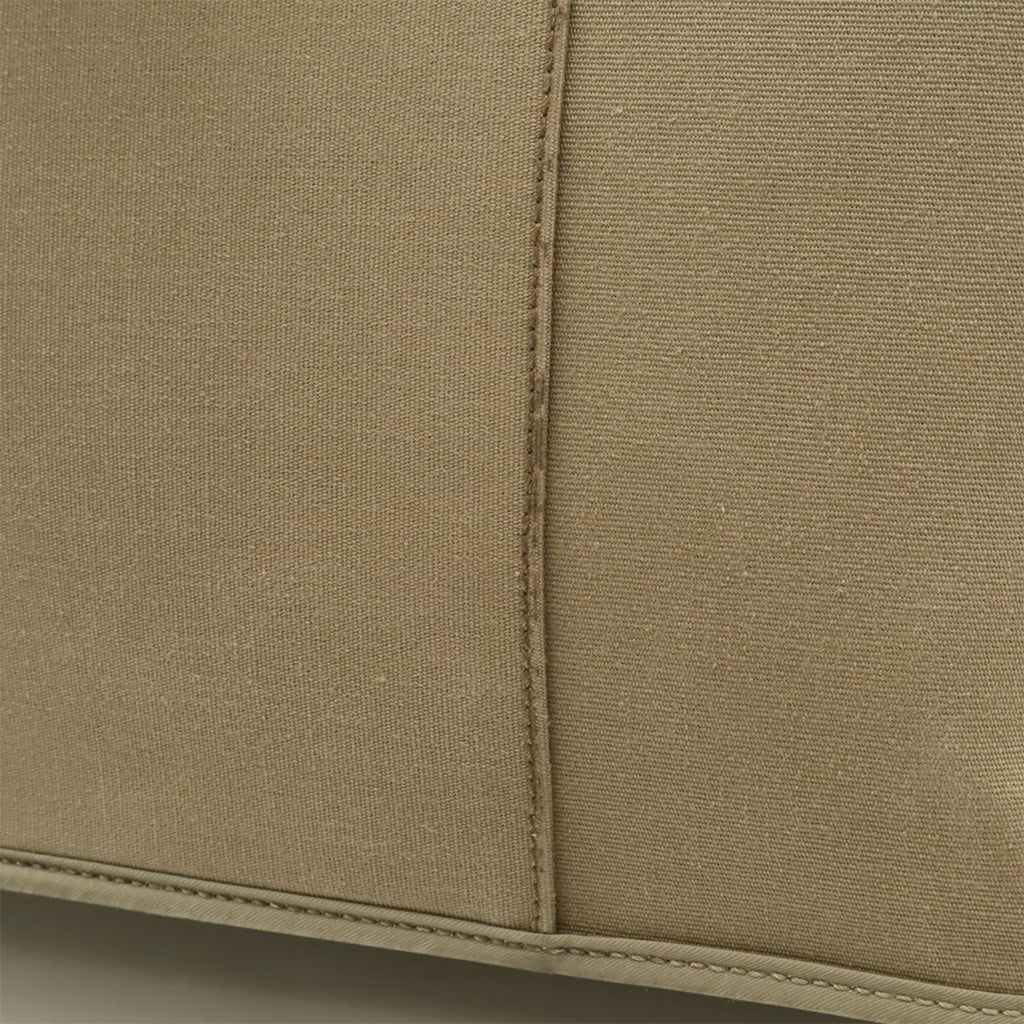 Hermes Cabag Grayish Toile Officier Leather Handbag Shoulder Bag Tote Bag (Pre-Owned)