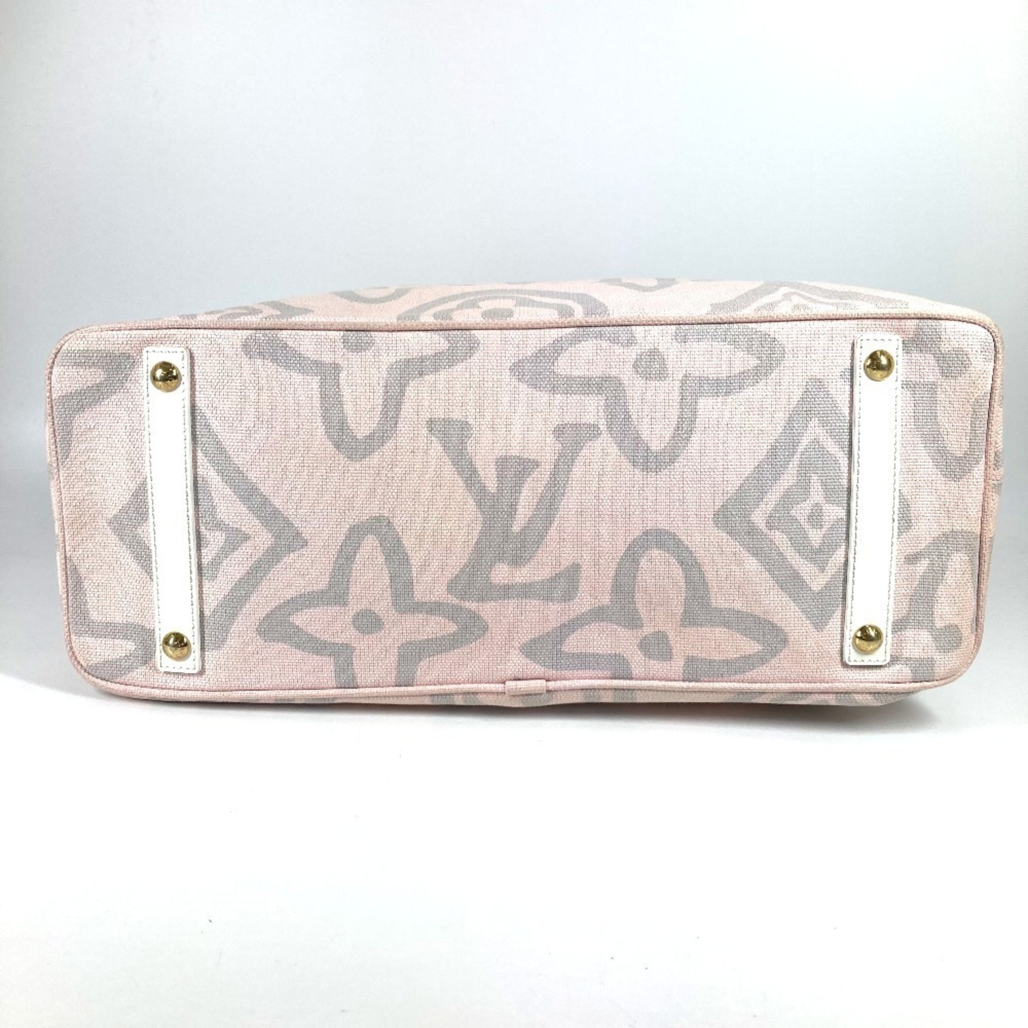 Louis Vuitton Pink Canvas Leather Boston Bag Shoulder Bag Tote Bag (Pre-Owned)