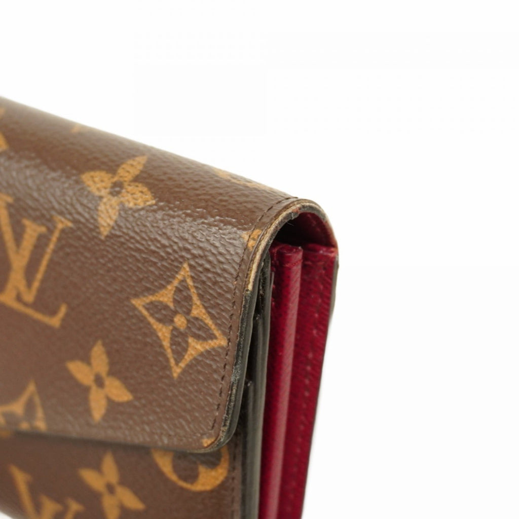 Louis Vuitton Brown Fuchsia Long Wallet (Bi-Fold) (Pre-Owned)