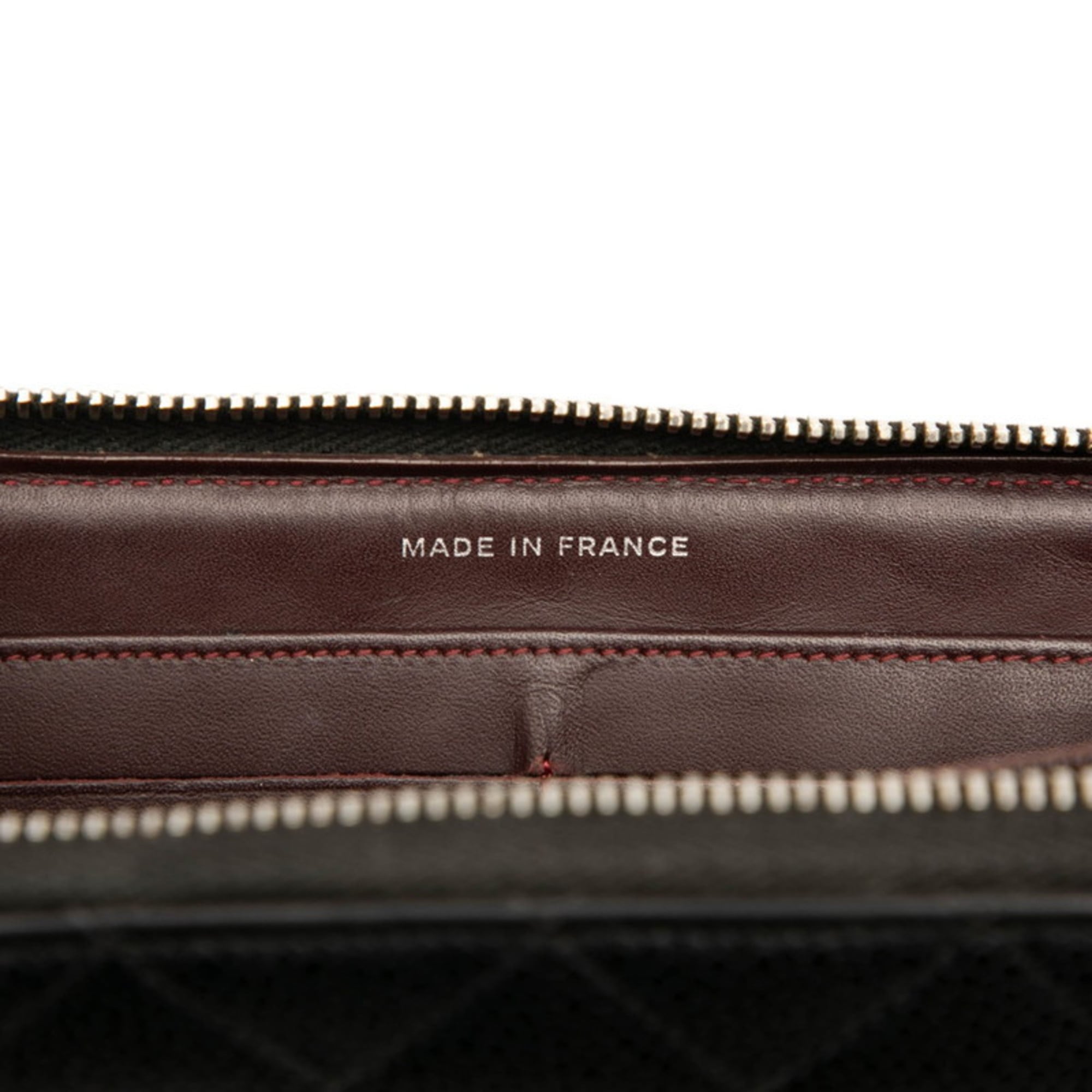 Chanel Black Grained Calfskin Long Wallet (Bi-Fold) (Pre-Owned)