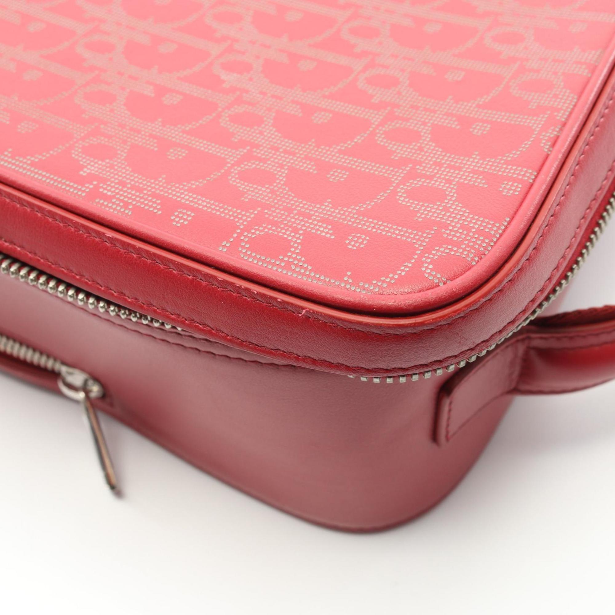 Christian Dior Red Color Leather Fanny Pack Sling Bag (Pre-Owned)