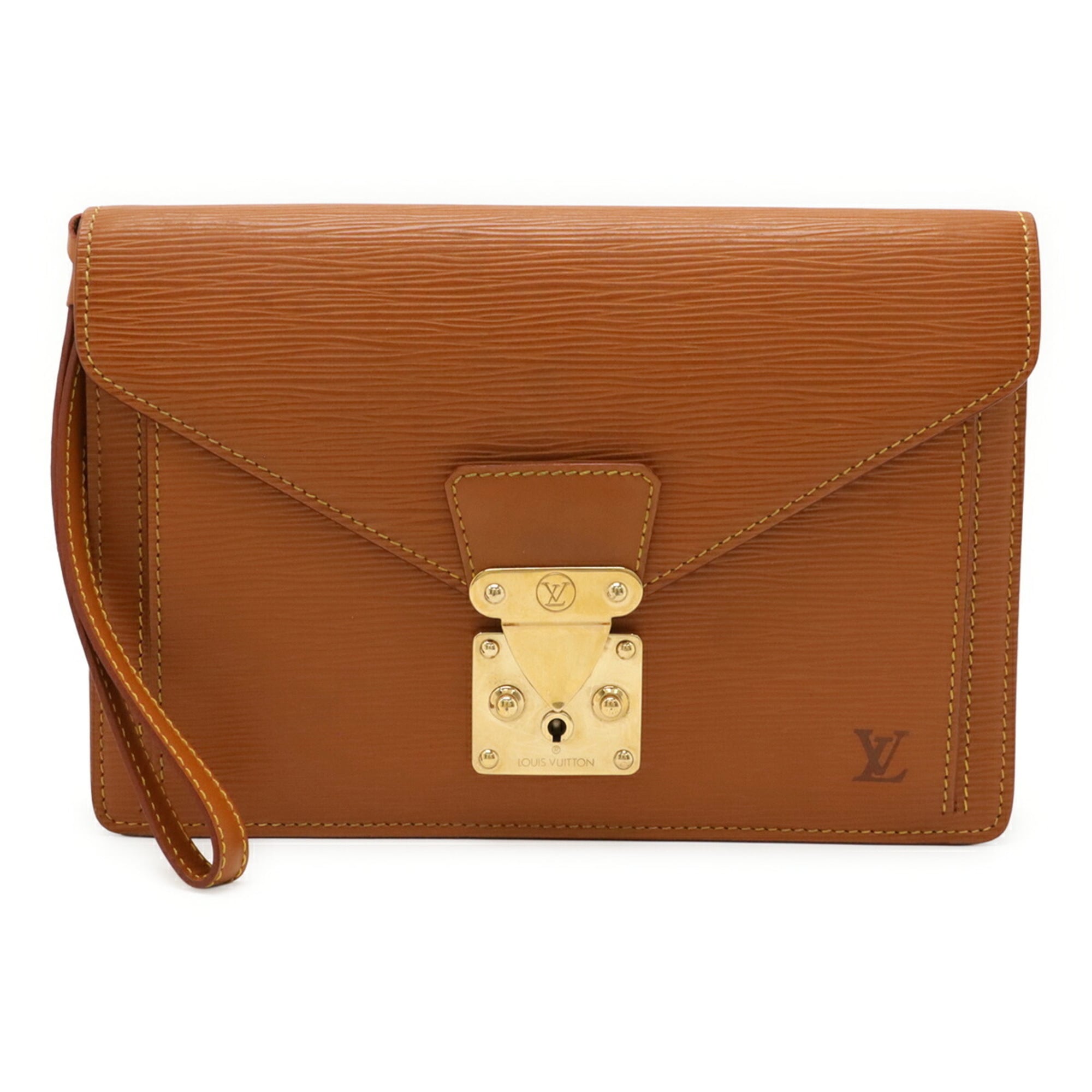 Louis Vuitton Epi Champagne Gold Epi Leather Clutch Bag (Pre-Owned)