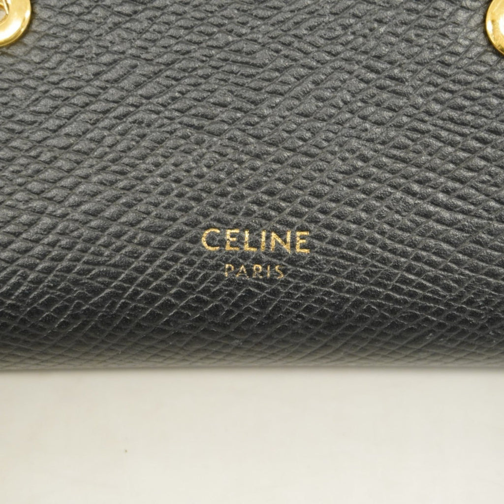 Celine Black Leather Wallet (Tri-Fold) (Pre-Owned)