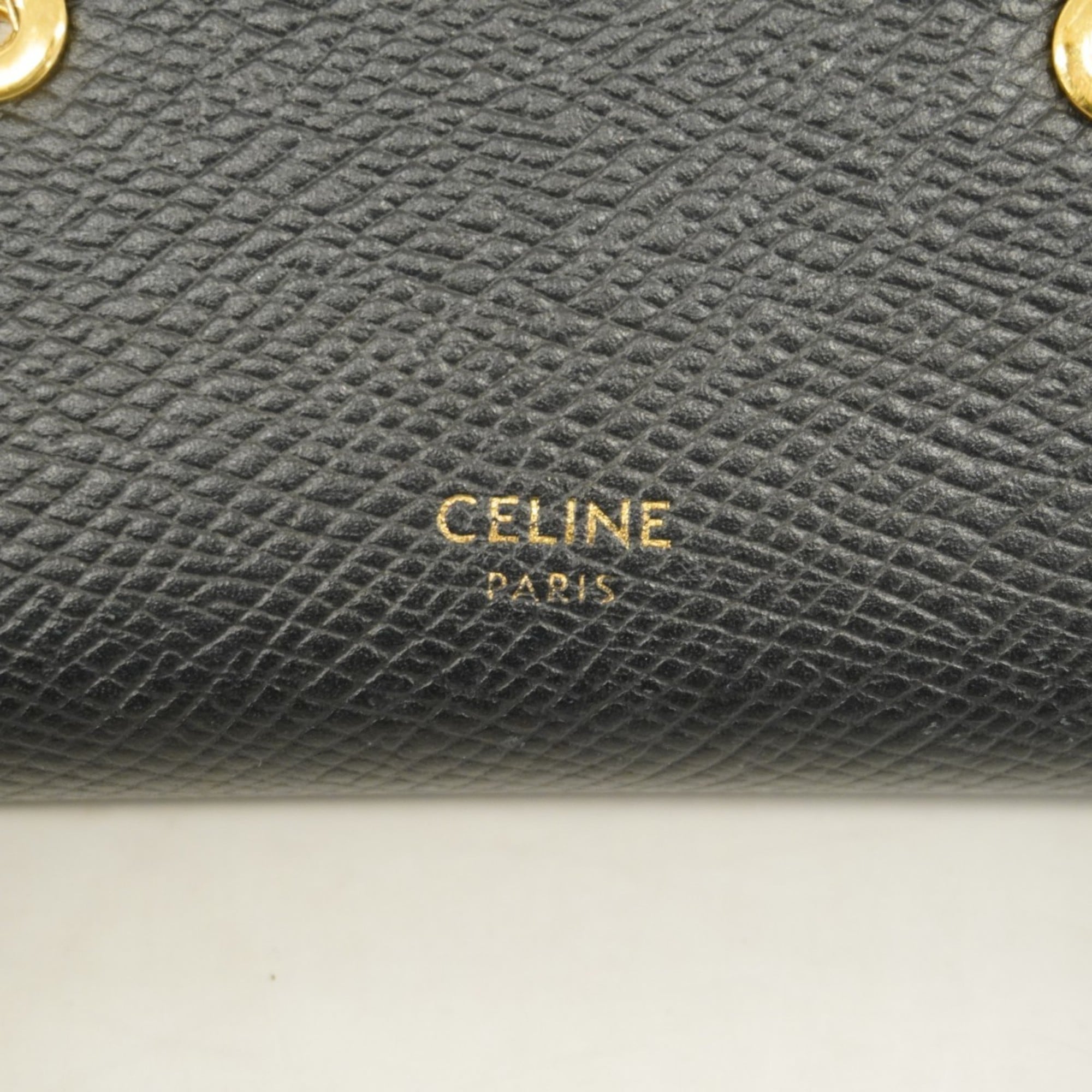 Celine Black Leather Wallet (Tri-Fold) (Pre-Owned)