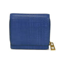 Loewe Linen Blue Leather Wallet (Tri-Fold) (Pre-Owned)