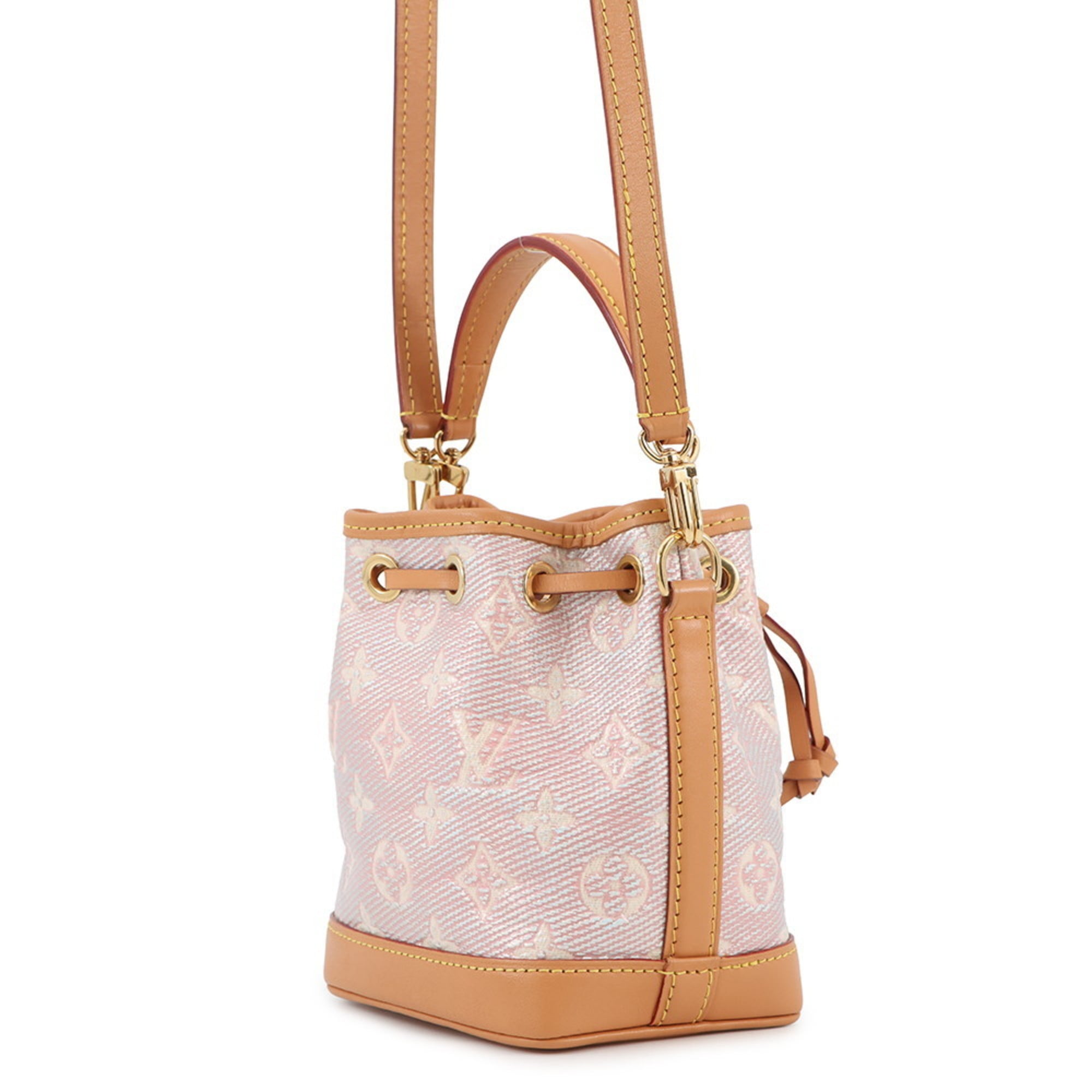 Louis Vuitton Monogram Pink Jacquard Handbag Shoulder Bag (Pre-Owned)