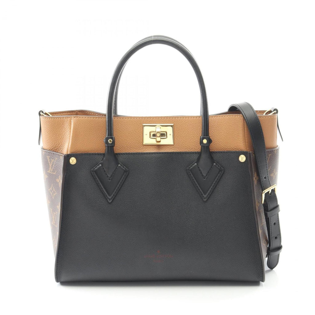 Louis Vuitton Black Brown Monogram Monogram Leather Handbag (Pre-Owned)