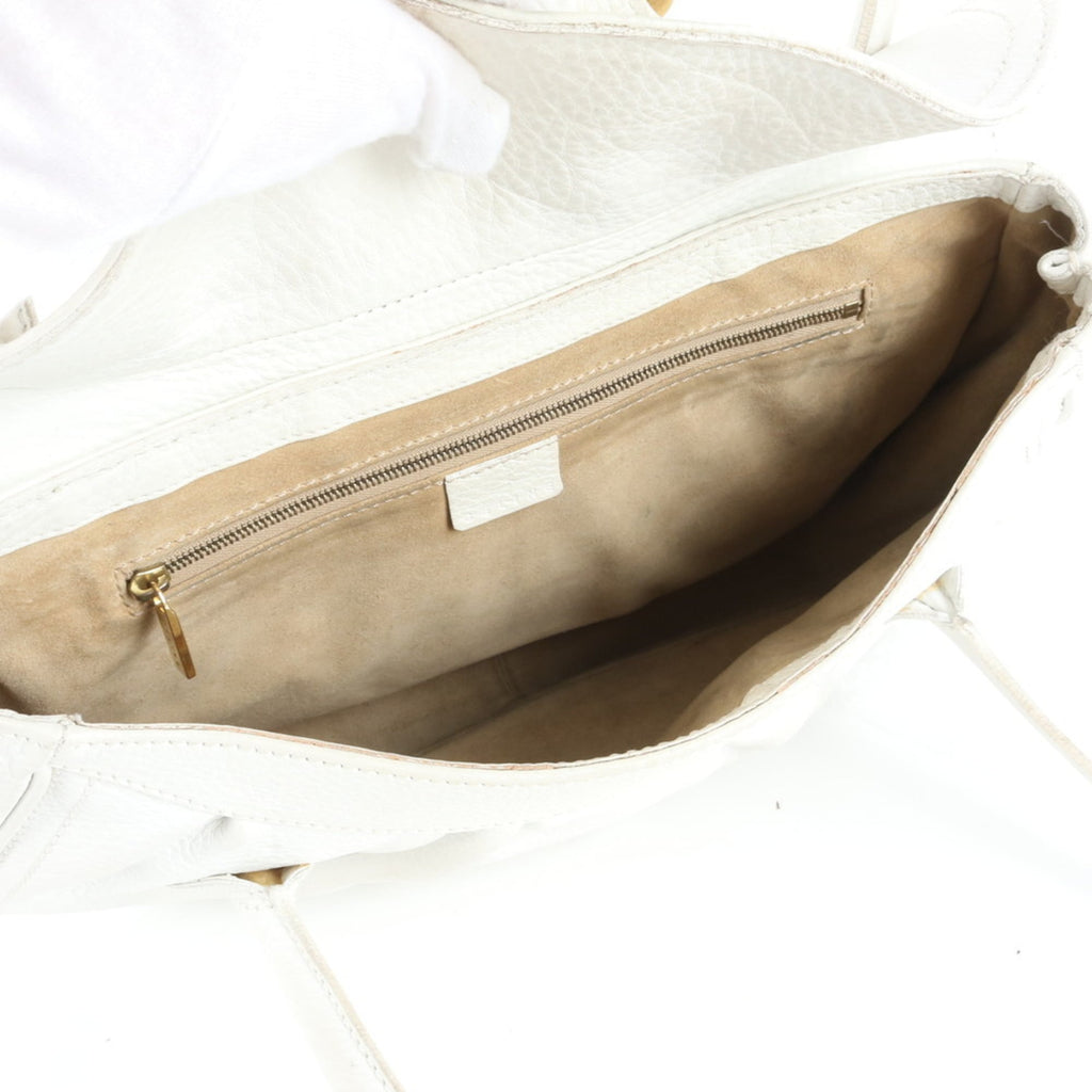 Celine White Leather Shoulder Bag (Pre-Owned)