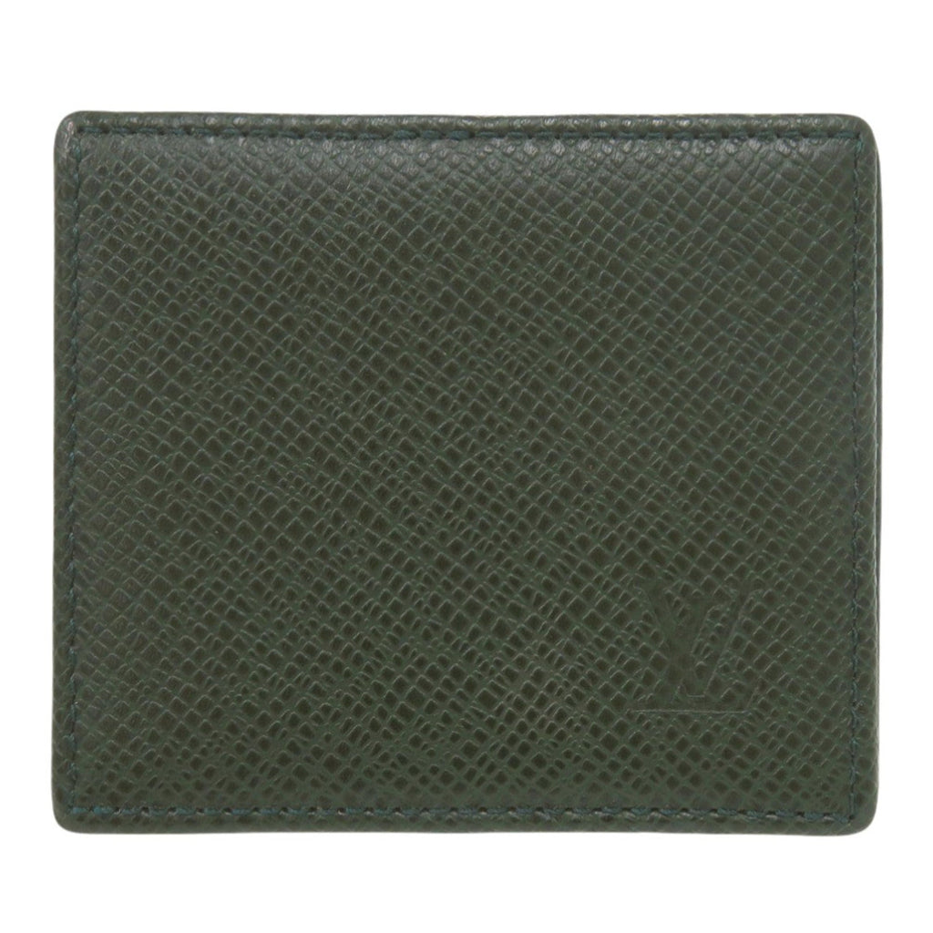 Louis Vuitton Green Taiga Leather Leather Coin Purse/Coin Case (Pre-Owned)