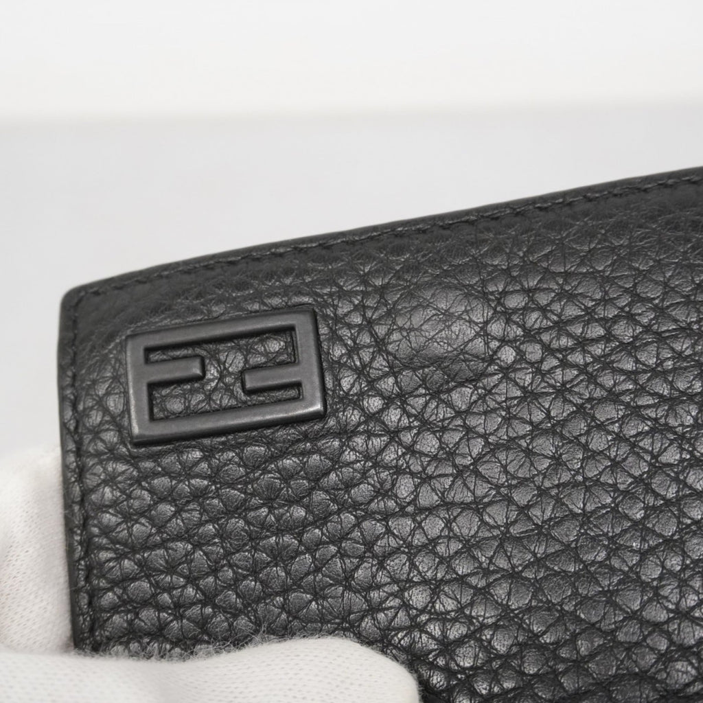 Fendi Black Leather Wallet (Tri-Fold) (Pre-Owned)