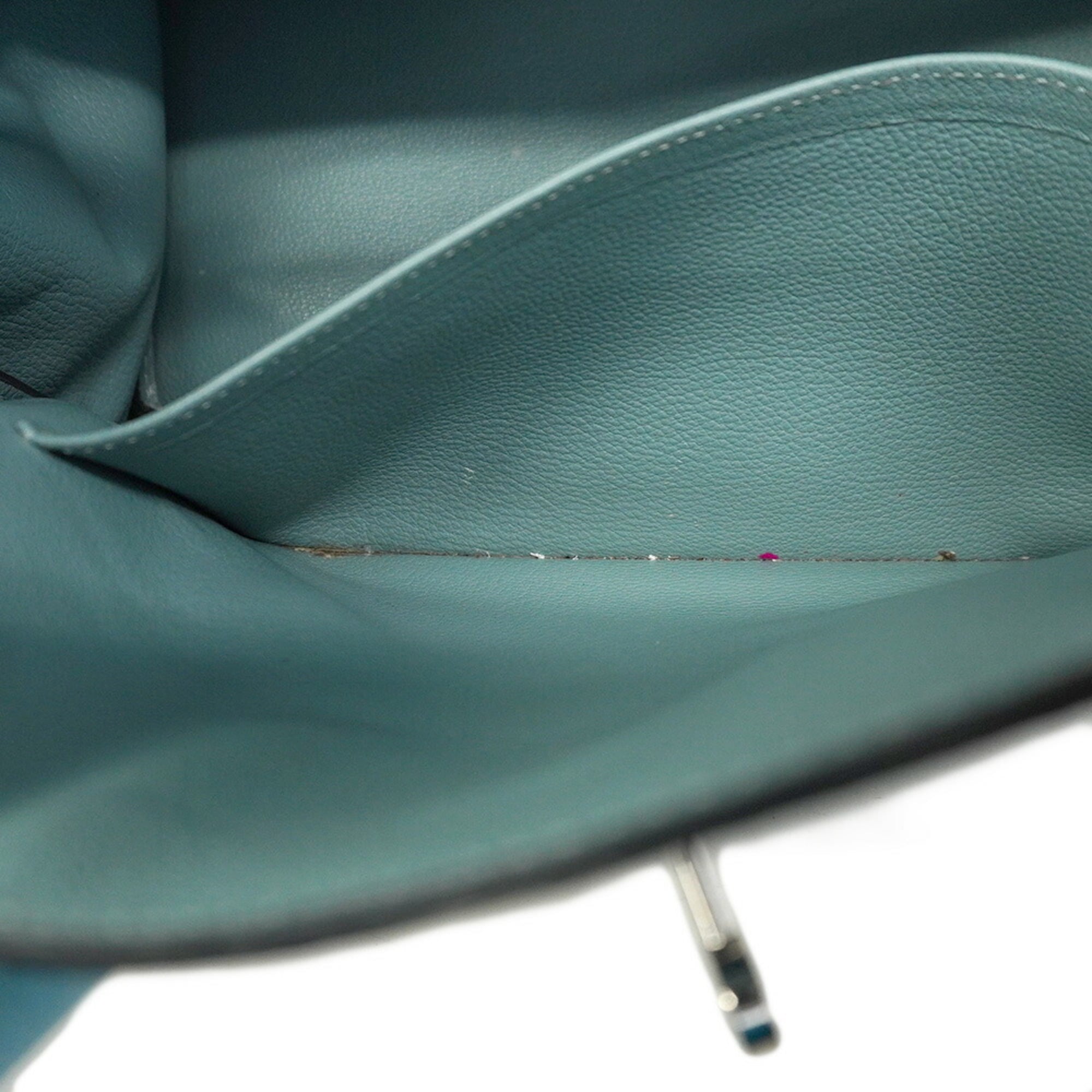 Hermes Ciel Taurillon Clemence Leather Handbag (Pre-Owned)