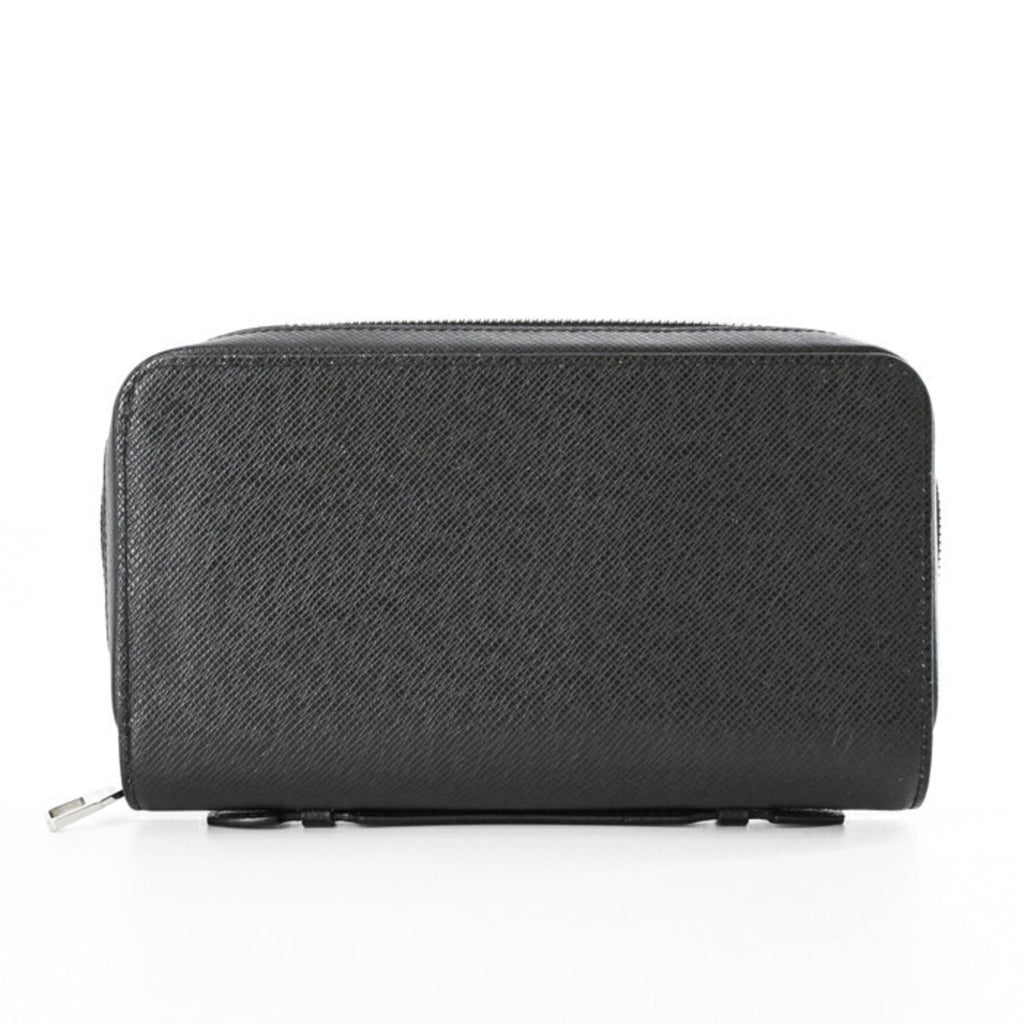 Louis Vuitton Black Monogram Eclipse Taiga Leather Long Wallet (Bi-Fold) (Pre-Owned)