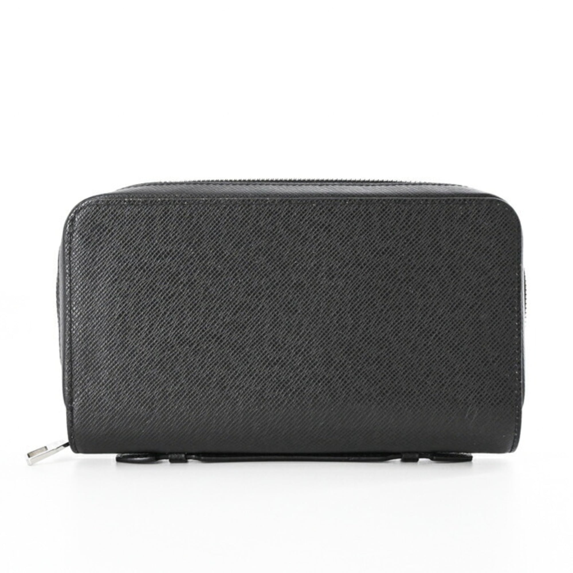 Louis Vuitton Black Monogram Eclipse Taiga Leather Long Wallet (Bi-Fold) (Pre-Owned)