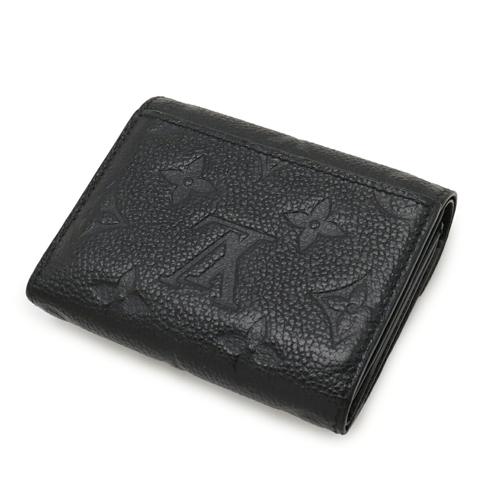 Louis Vuitton Monogram Empreinte Black Noir Monogram Empreinte Wallet (Tri-Fold) (Pre-Owned)