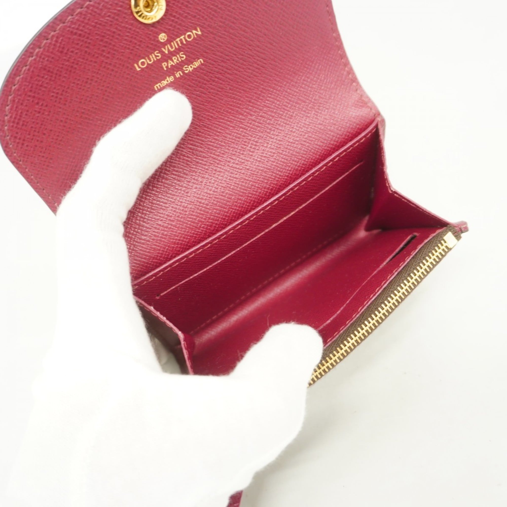 Louis Vuitton Brown Fuchsia Coin Purse/Coin Case (Pre-Owned)
